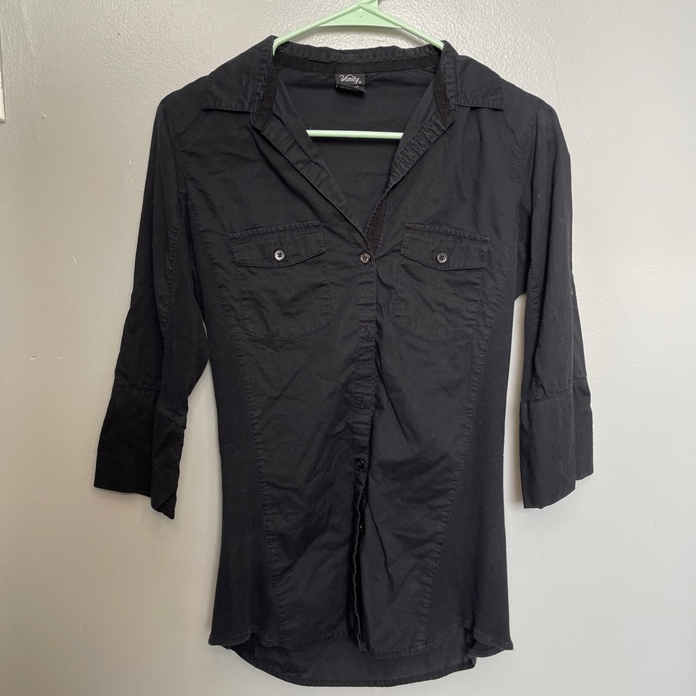 Vanity Women’s Black Button Down Shirt